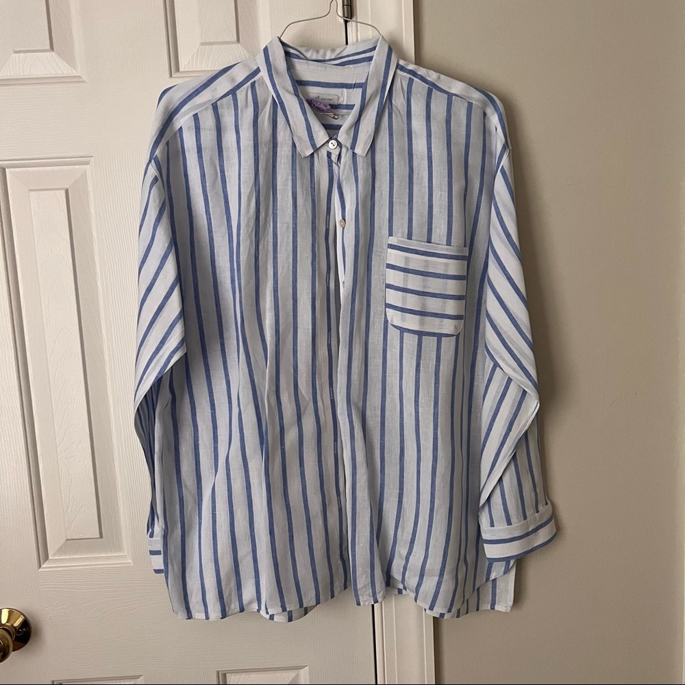 J. Jill linen blouse top XL